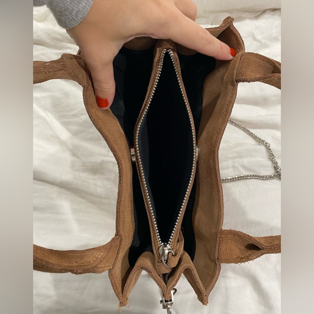 Faux suede tan brown purse urban outfitters - Picture 2 of 5